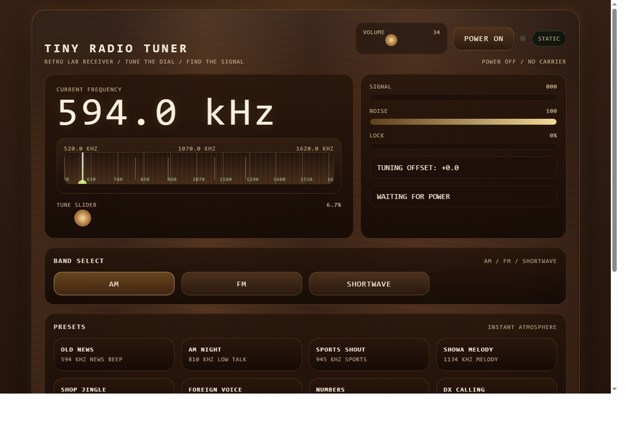 TINY RADIO TUNER